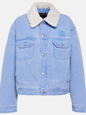 Хлопковая джинсовая куртка Acne Studios синяя
