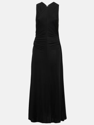 Midi haljina od jersey Bottega Veneta crna