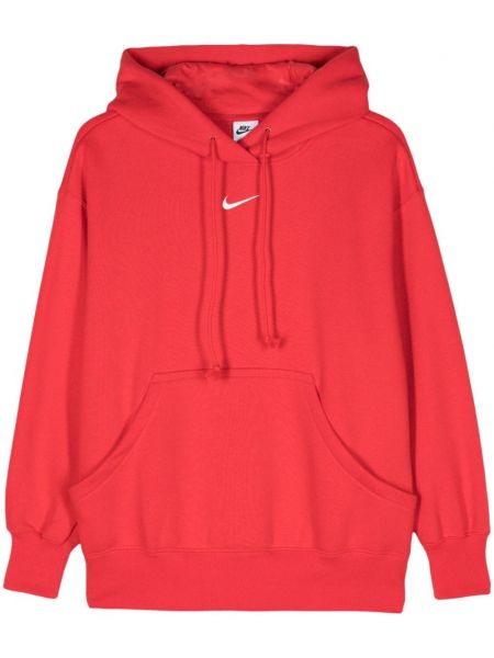 Jopa s kapuco iz flisa Nike rdeča