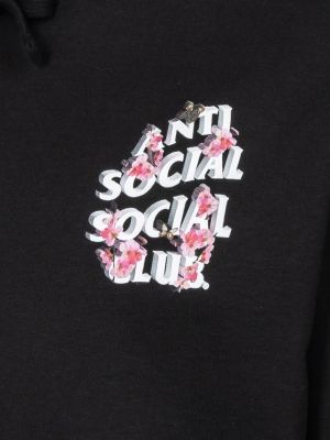 Mikina s kapucí Anti Social Social Club černá