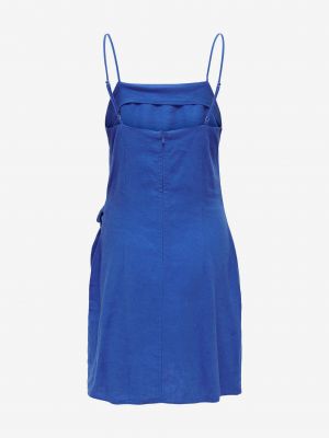 Lněné šaty Only modré