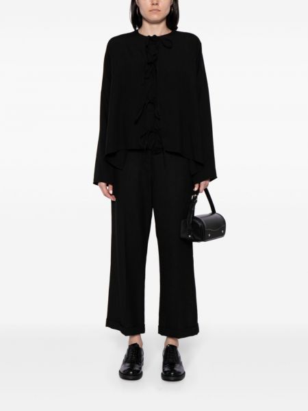 Bluzka sznurowana koronkowa Yohji Yamamoto czarna