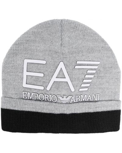 Trykt lue Ea7 Emporio Armani grå