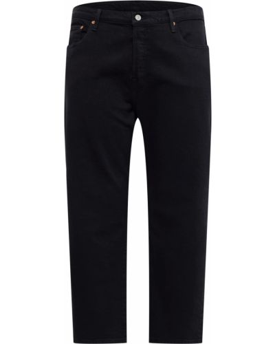Kožené nohavice s vysokým pásom na zips Levi's® Plus - čierna