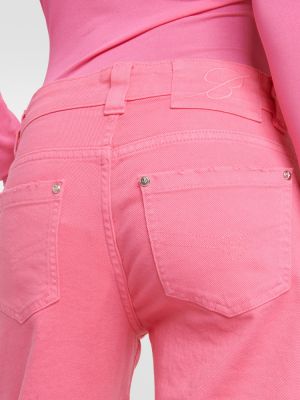 Pantalones cargo de cintura baja Blumarine rosa