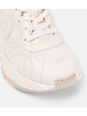 Δερμάτινα sneakers Gucci ροζ