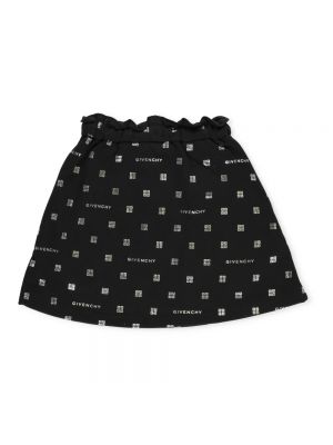 Spódnica bawełniana z falbankami Givenchy czarna