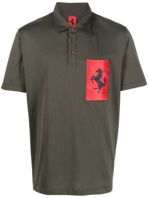 Polo krekls ar apdruku Ferrari zaļš