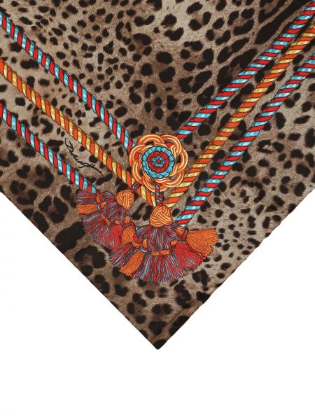 Bufanda con estampado leopardo Dolce & Gabbana