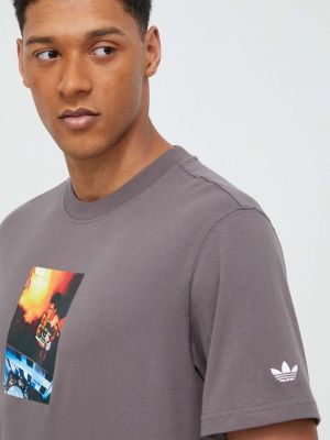 Tricou din bumbac Adidas Originals gri