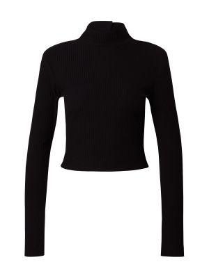 Marškinėliai ilgomis rankovėmis Gina Tricot juoda
