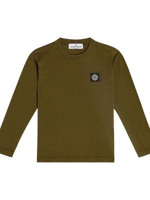 Sweatshirt i bomull för pojkar Stone Island Junior grön