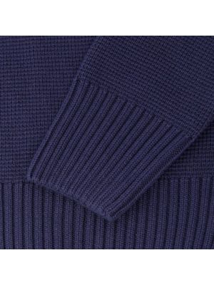Sweter z okrągłym dekoltem Ma.strum niebieski