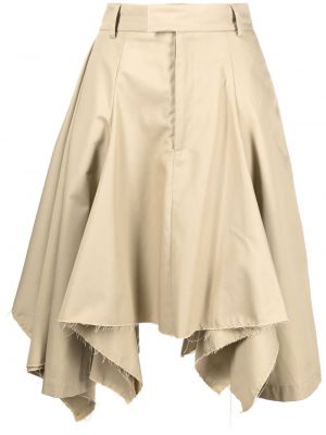 Drapovaný asymetrická bavlnená sukňa Niccolò Pasqualetti béžová
