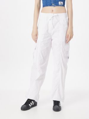 Παντελόνι cargo Calvin Klein Jeans λευκό