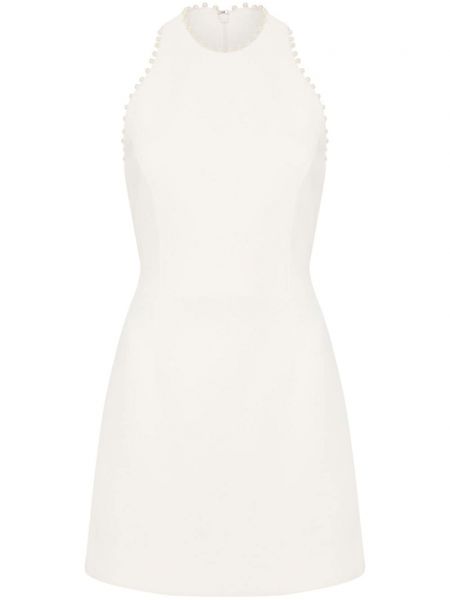 Mini šaty s mašľou s perlami Rebecca Vallance biela