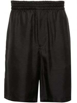 Shorts de sport à imprimé Prada noir