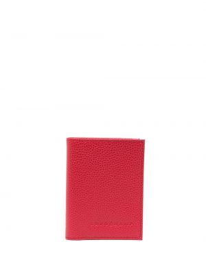 Portefeuille en cuir Longchamp rouge