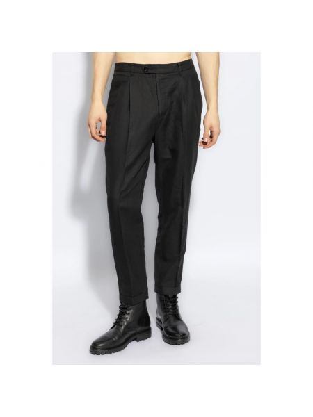 Pantalones plisados Allsaints negro