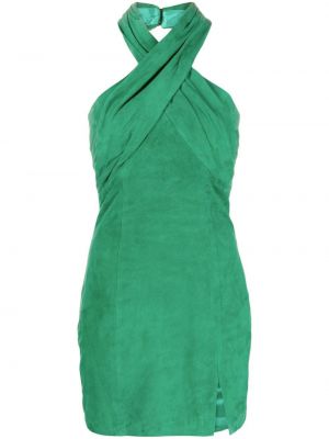 Mini obleka iz semiša Giuseppe Di Morabito zelena