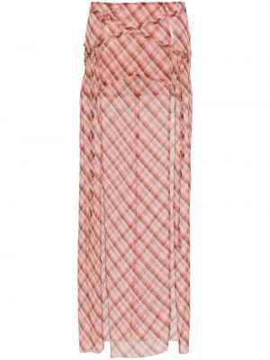 Kockovaná dlhá sukňa Knwls