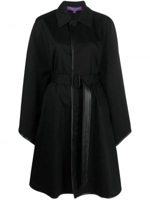 Βαμβακερό παλτό Ralph Lauren Collection μαύρο