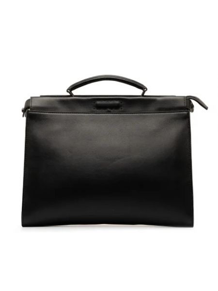 Bolso satchel de cuero retro Fendi Vintage negro