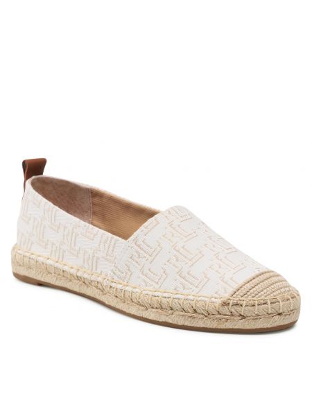 Espadryle skórzane Lauren Ralph Lauren - biały