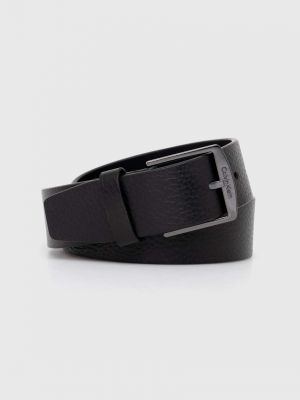 Černý kožený pásek Calvin Klein