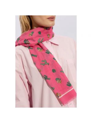Bufanda de algodón Moschino rosa