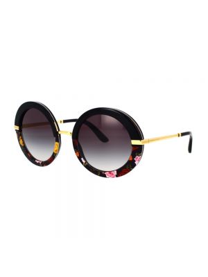 Okulary przeciwsłoneczne w kwiatki Dolce And Gabbana czarne