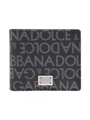 Portafoglio in tessuto jacquard Dolce & Gabbana nero