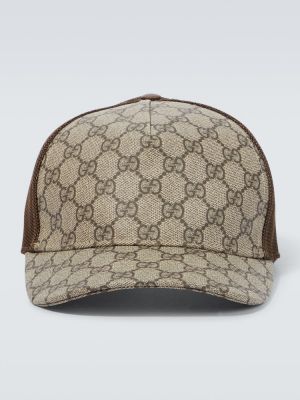 Gorra de malla Gucci marrón