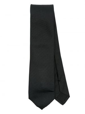 Selyem nyakkendő Versace fekete