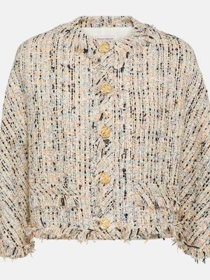 Giacca di cotone in tweed Alexander Mcqueen