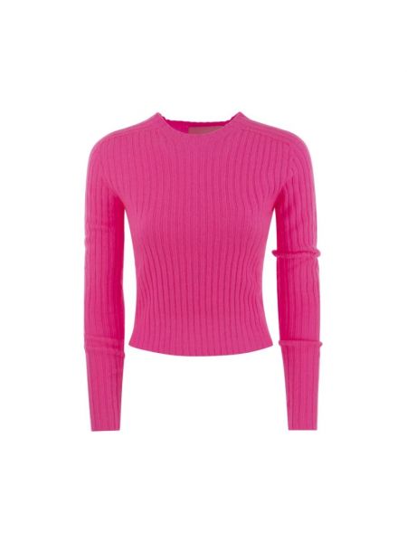 Sweter z kaszmiru żakardowy Vanisé różowy