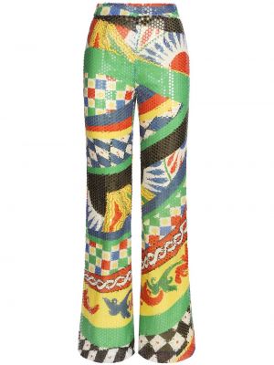 Pantaloni con stampa Dolce & Gabbana verde