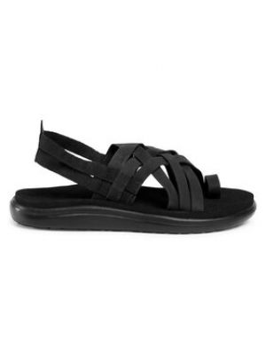 Kožené sandály Teva černé