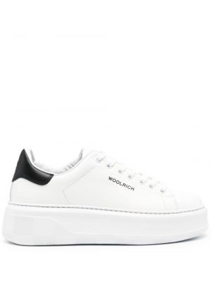 Sneakers con stampa Woolrich bianco