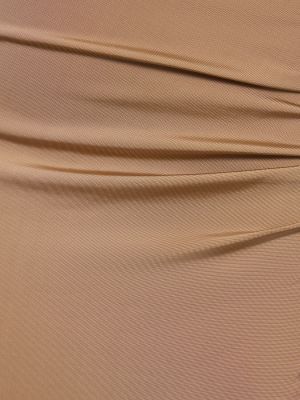 Drapované dlouhá sukně jersey Magda Butrym béžové