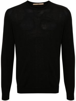 Памучен пуловер Nuur черно