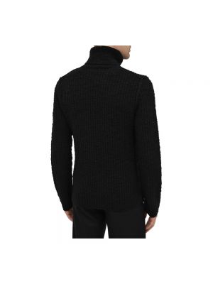 Jersey cuello alto con cuello alto de tela jersey Dolce & Gabbana negro
