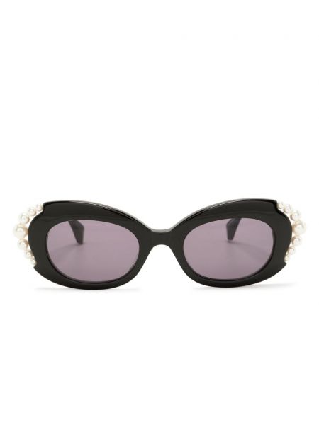 Sonnenbrille mit perlen Vivienne Westwood schwarz