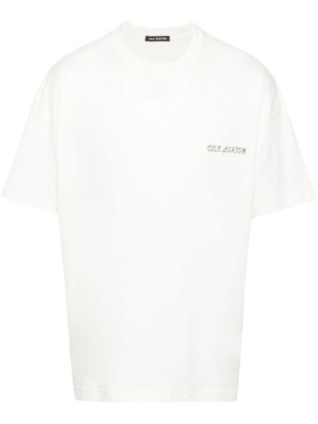 Bavlnené tričko s potlačou Cole Buxton biela