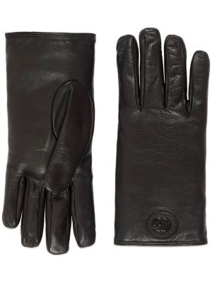 Δερμάτινα γάντια Gucci μαύρο
