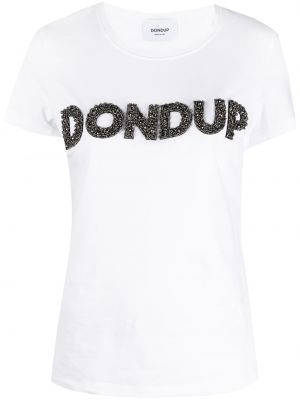 Camiseta con cuentas Dondup blanco