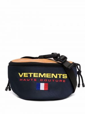 Колан бродиран Vetements синьо