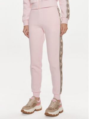 Sportovní kalhoty Guess růžové