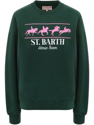 Зеленый хлопковый свитшот Mc2 Saint Barth