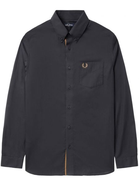 Chemise brodée Fred Perry gris